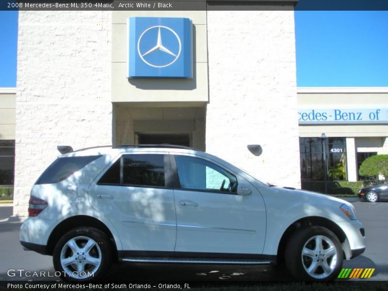 Arctic White / Black 2008 Mercedes-Benz ML 350 4Matic