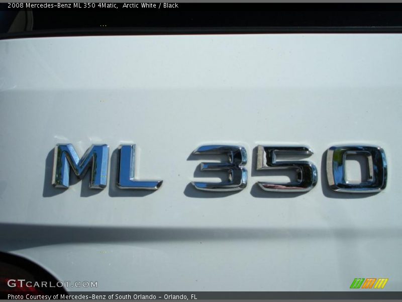 Arctic White / Black 2008 Mercedes-Benz ML 350 4Matic