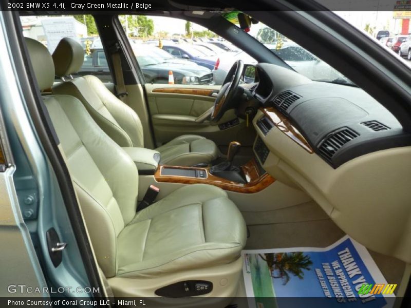 Gray Green Metallic / Beige 2002 BMW X5 4.4i