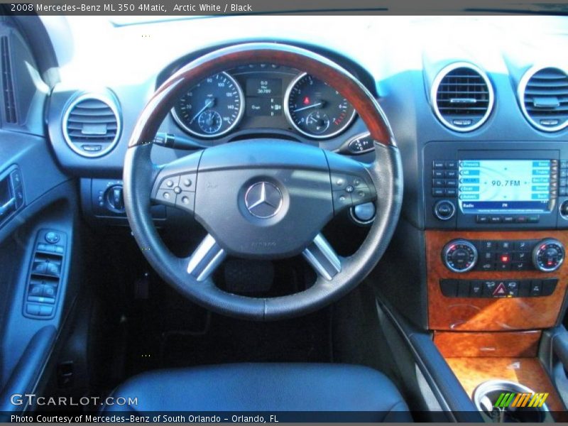 Arctic White / Black 2008 Mercedes-Benz ML 350 4Matic