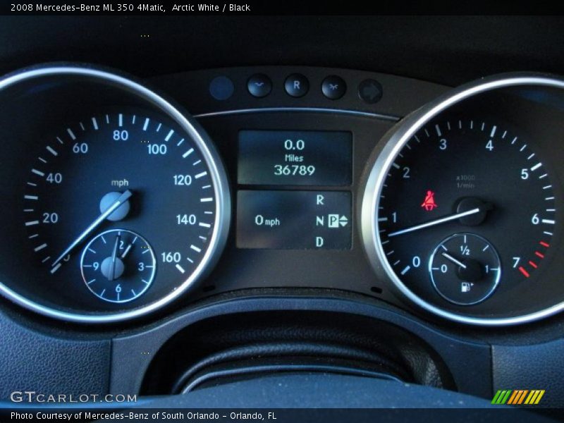 Arctic White / Black 2008 Mercedes-Benz ML 350 4Matic