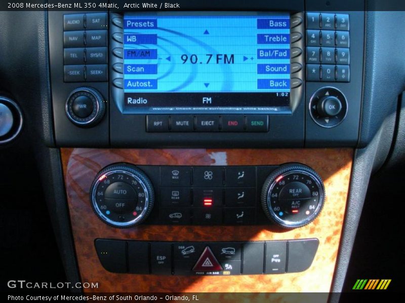 Arctic White / Black 2008 Mercedes-Benz ML 350 4Matic