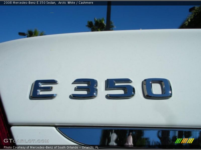 Arctic White / Cashmere 2008 Mercedes-Benz E 350 Sedan