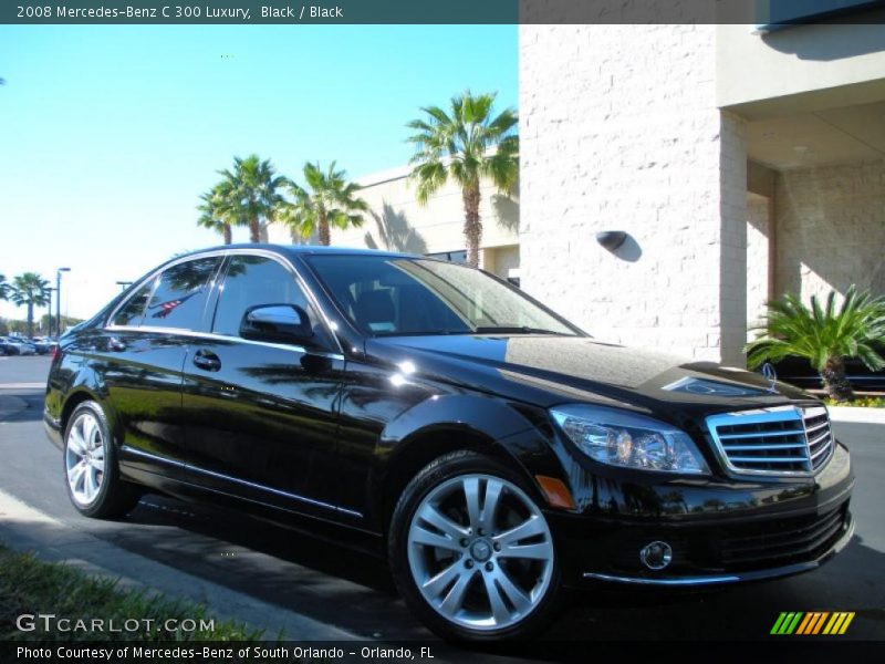 Black / Black 2008 Mercedes-Benz C 300 Luxury