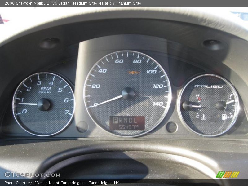 Medium Gray Metallic / Titanium Gray 2006 Chevrolet Malibu LT V6 Sedan