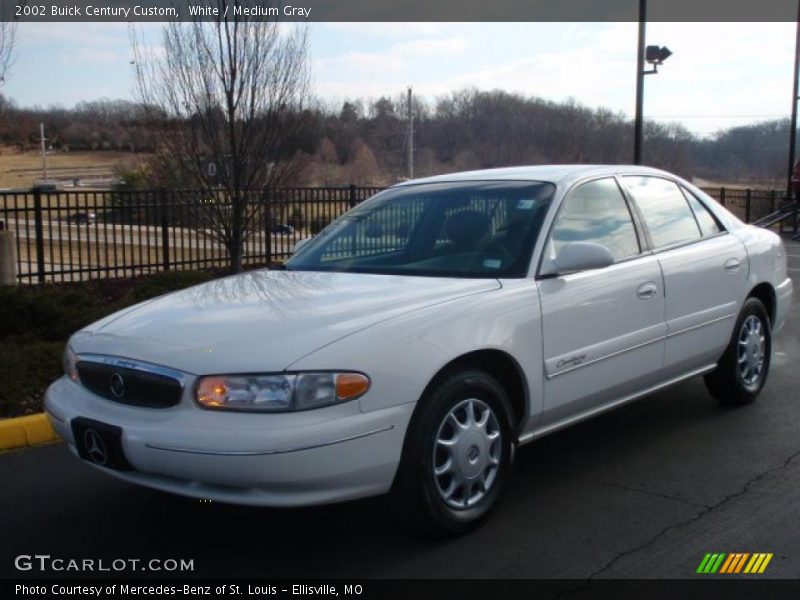 White / Medium Gray 2002 Buick Century Custom