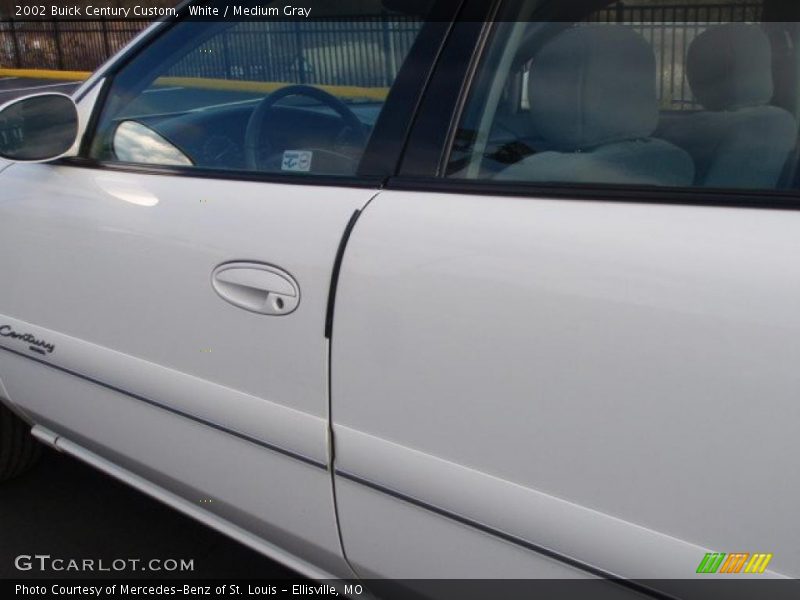 White / Medium Gray 2002 Buick Century Custom
