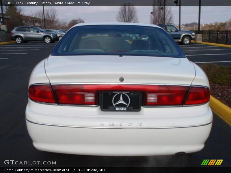 White / Medium Gray 2002 Buick Century Custom