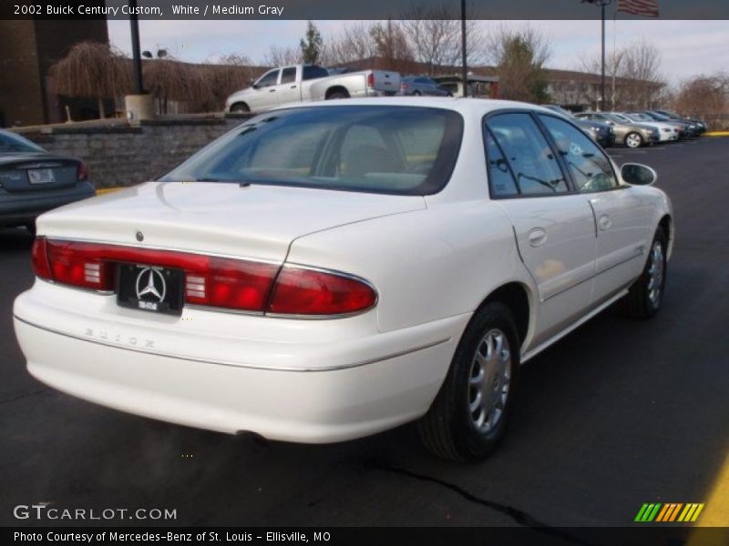 White / Medium Gray 2002 Buick Century Custom
