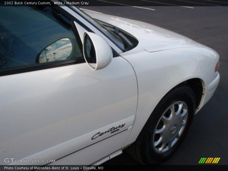 White / Medium Gray 2002 Buick Century Custom