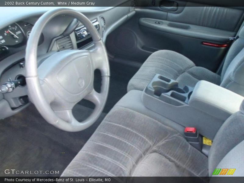 White / Medium Gray 2002 Buick Century Custom