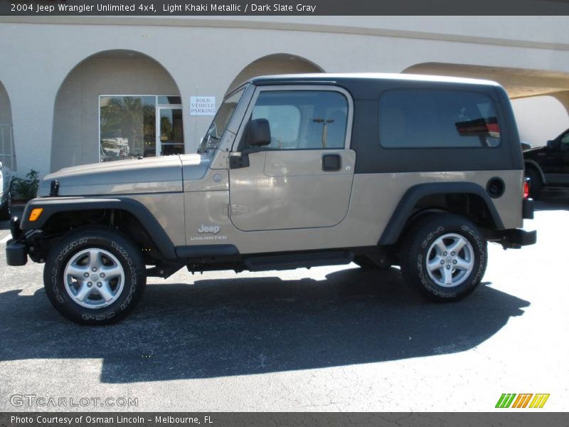 Light Khaki Metallic / Dark Slate Gray 2004 Jeep Wrangler Unlimited 4x4