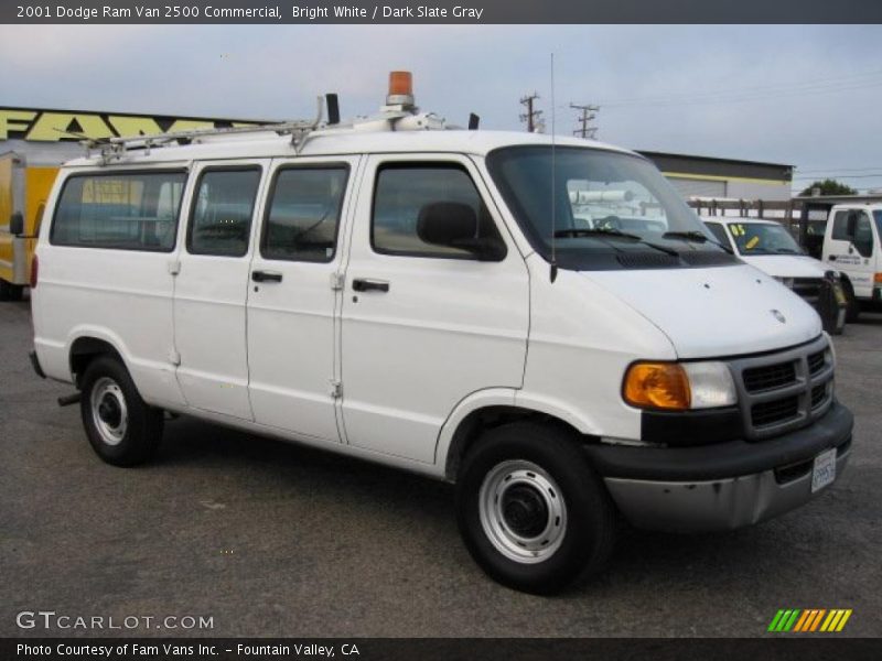 Bright White / Dark Slate Gray 2001 Dodge Ram Van 2500 Commercial