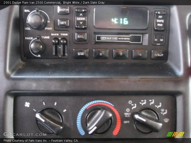 Bright White / Dark Slate Gray 2001 Dodge Ram Van 2500 Commercial