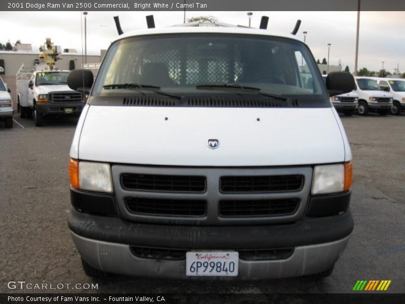 Bright White / Camel Tan 2001 Dodge Ram Van 2500 Commercial