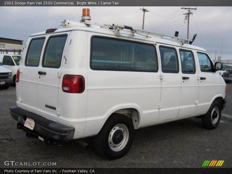 Bright White / Camel Tan 2001 Dodge Ram Van 2500 Commercial