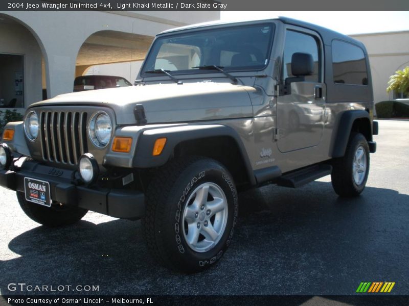 Light Khaki Metallic / Dark Slate Gray 2004 Jeep Wrangler Unlimited 4x4