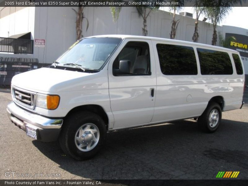 Oxford White / Medium Flint 2005 Ford E Series Van E350 Super Duty XLT Extended Passenger