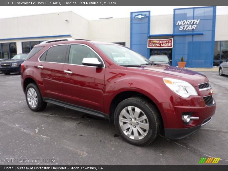 Cardinal Red Metallic / Jet Black 2011 Chevrolet Equinox LTZ AWD