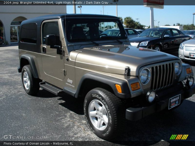 Light Khaki Metallic / Dark Slate Gray 2004 Jeep Wrangler Unlimited 4x4