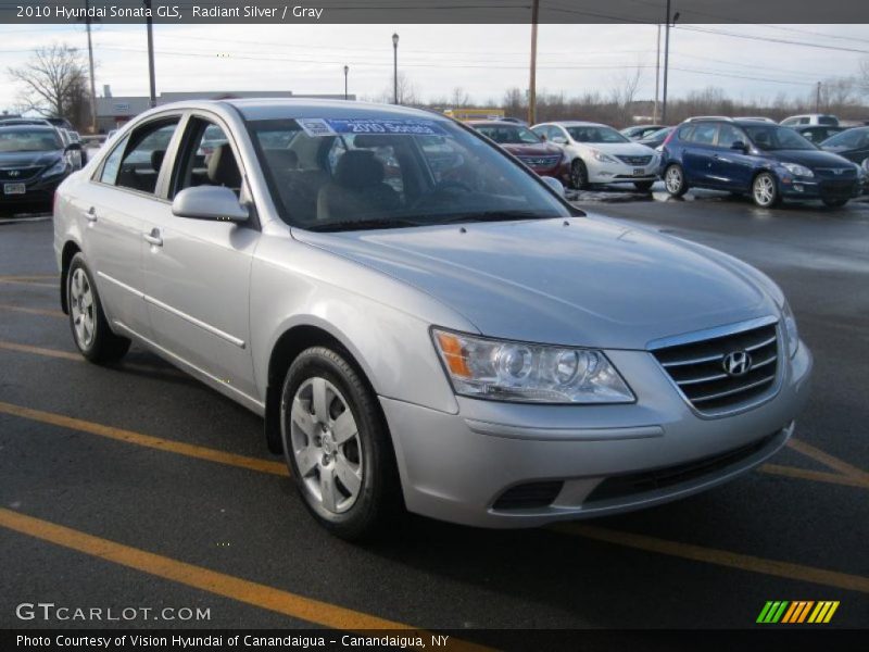 Radiant Silver / Gray 2010 Hyundai Sonata GLS
