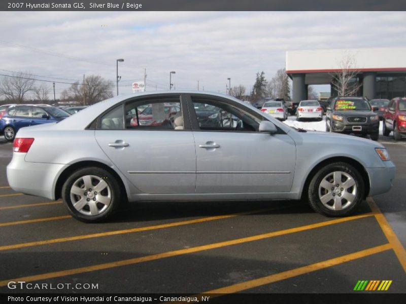 Silver Blue / Beige 2007 Hyundai Sonata GLS