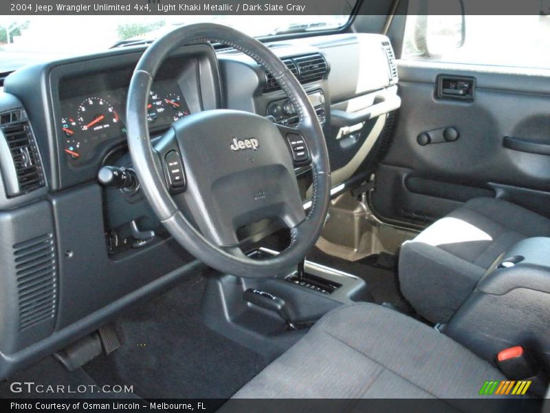 Light Khaki Metallic / Dark Slate Gray 2004 Jeep Wrangler Unlimited 4x4