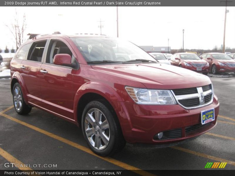 Inferno Red Crystal Pearl / Dark Slate Gray/Light Graystone 2009 Dodge Journey R/T AWD