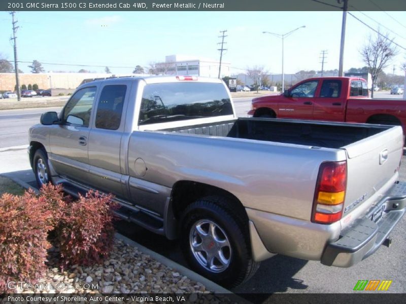 Pewter Metallic / Neutral 2001 GMC Sierra 1500 C3 Extended Cab 4WD