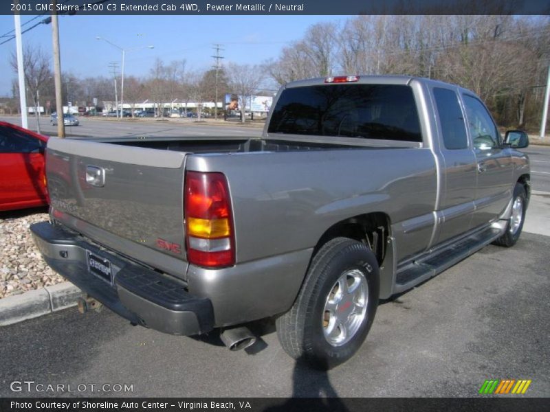 Pewter Metallic / Neutral 2001 GMC Sierra 1500 C3 Extended Cab 4WD