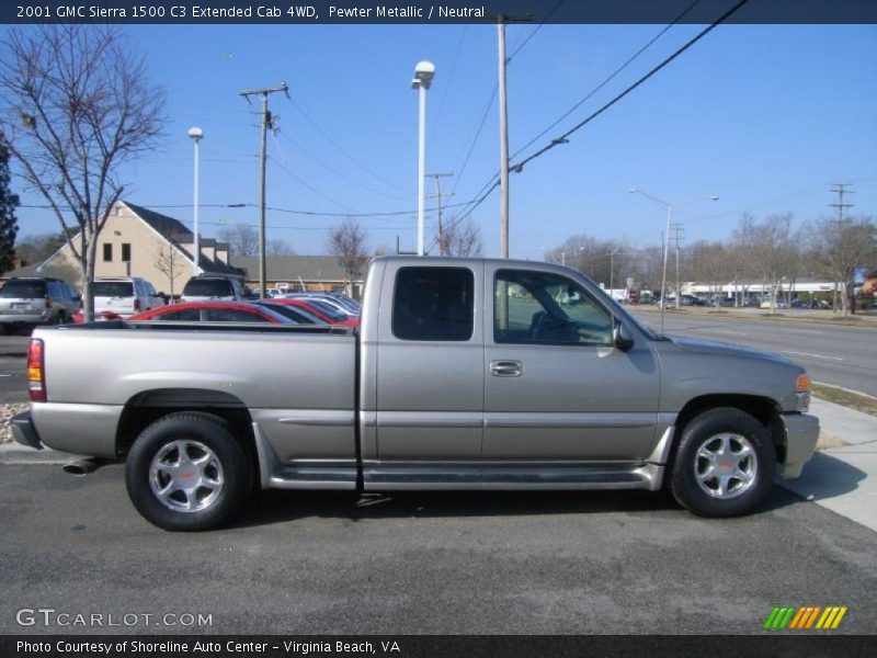 Pewter Metallic / Neutral 2001 GMC Sierra 1500 C3 Extended Cab 4WD