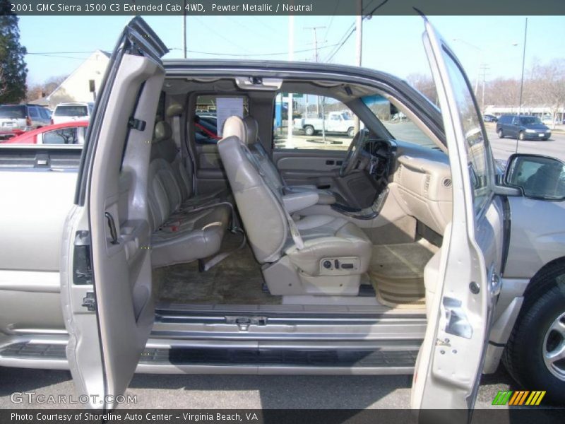 Pewter Metallic / Neutral 2001 GMC Sierra 1500 C3 Extended Cab 4WD