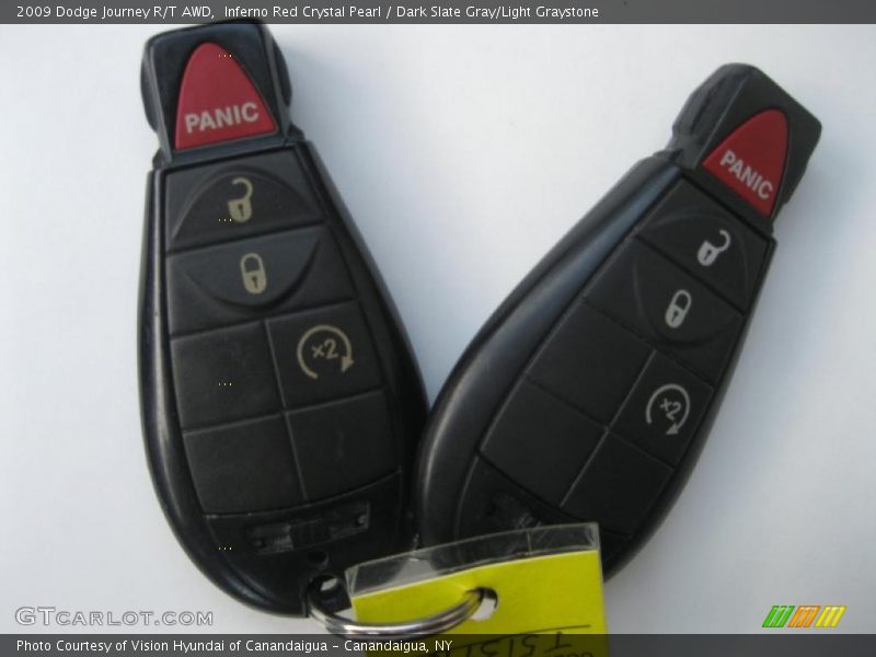 Inferno Red Crystal Pearl / Dark Slate Gray/Light Graystone 2009 Dodge Journey R/T AWD