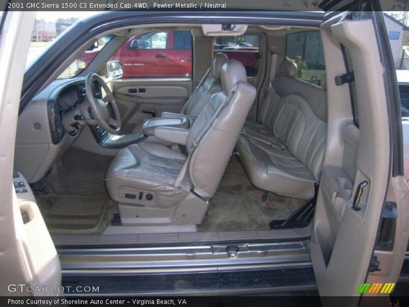 Pewter Metallic / Neutral 2001 GMC Sierra 1500 C3 Extended Cab 4WD