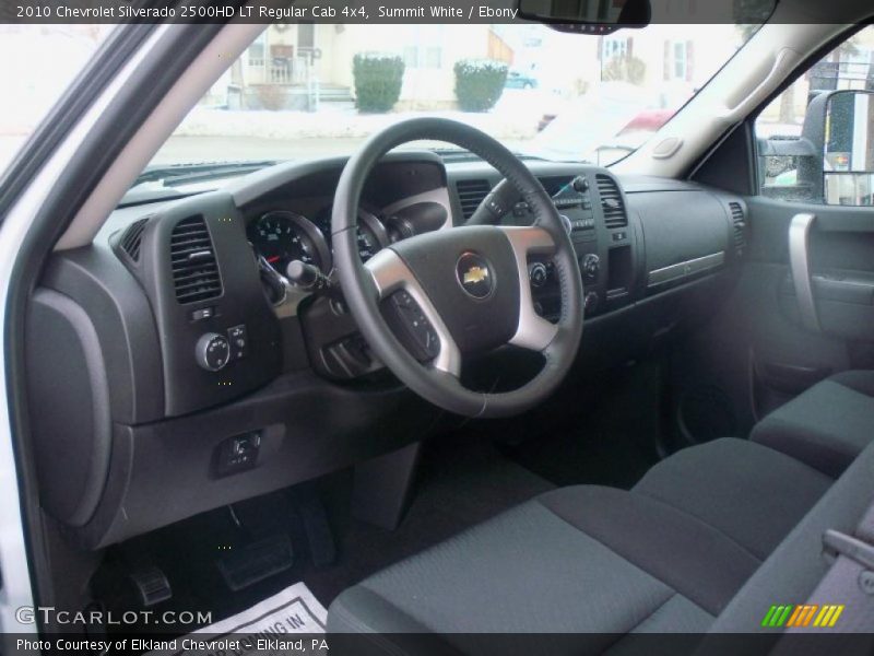 Ebony Interior - 2010 Silverado 2500HD LT Regular Cab 4x4 