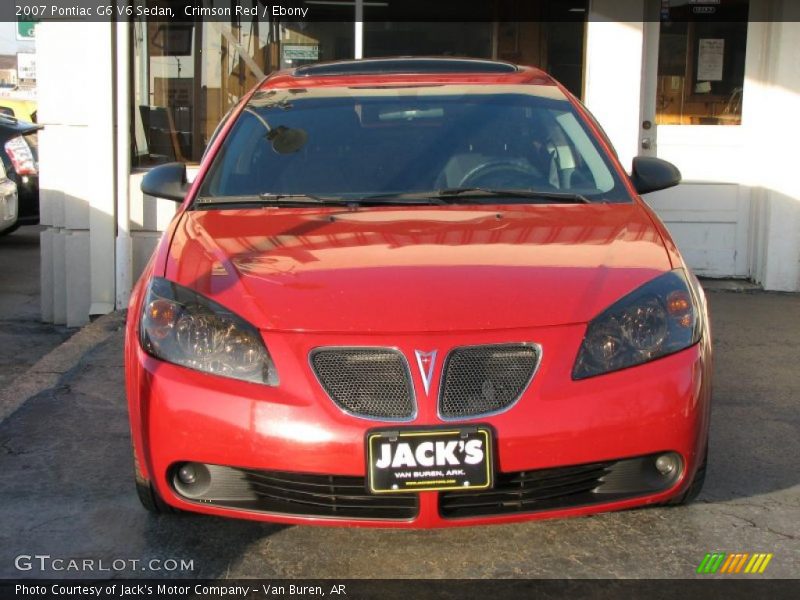 Crimson Red / Ebony 2007 Pontiac G6 V6 Sedan