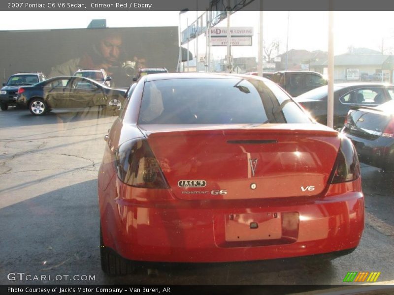 Crimson Red / Ebony 2007 Pontiac G6 V6 Sedan