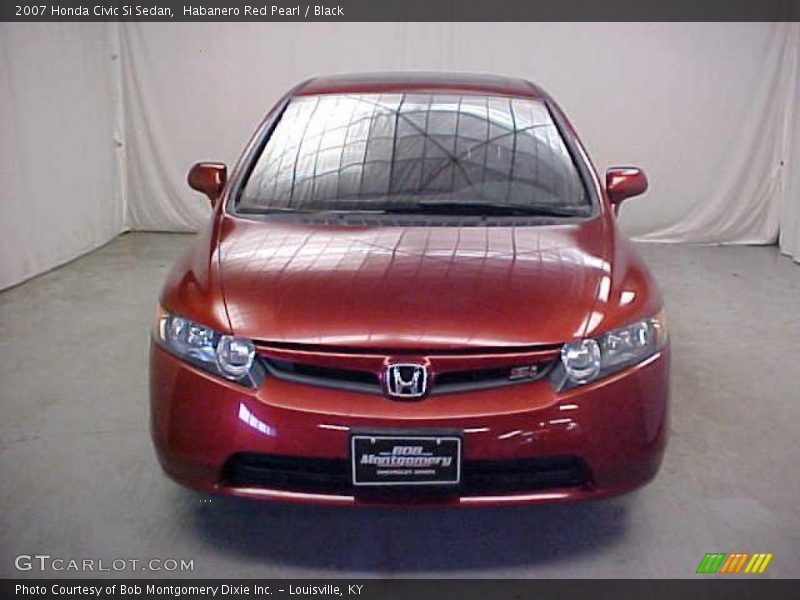Habanero Red Pearl / Black 2007 Honda Civic Si Sedan