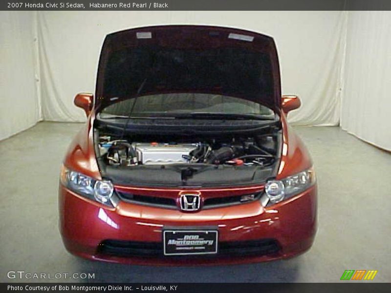 Habanero Red Pearl / Black 2007 Honda Civic Si Sedan
