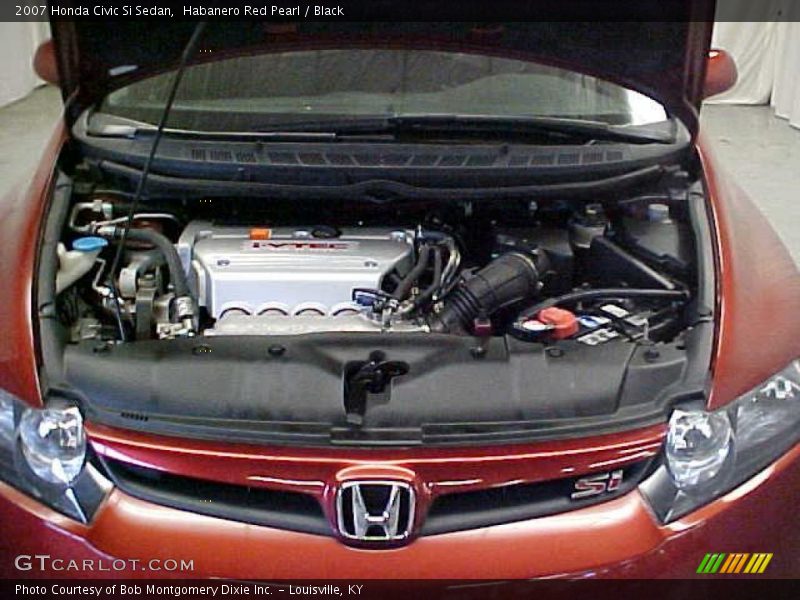 Habanero Red Pearl / Black 2007 Honda Civic Si Sedan