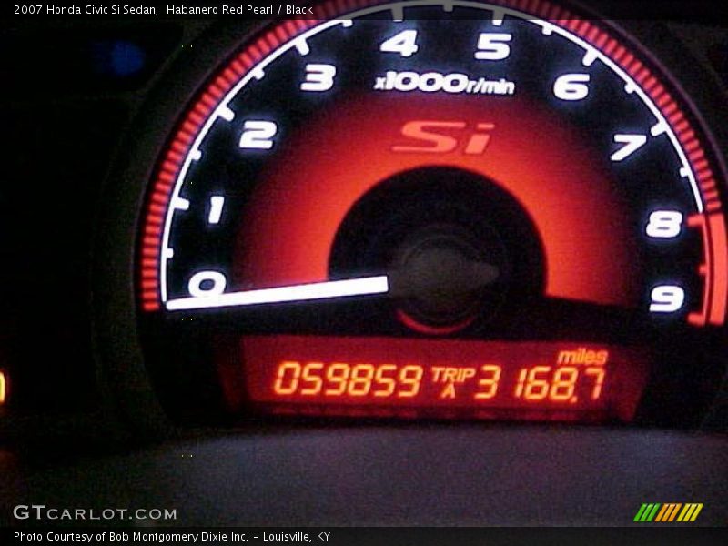 Habanero Red Pearl / Black 2007 Honda Civic Si Sedan