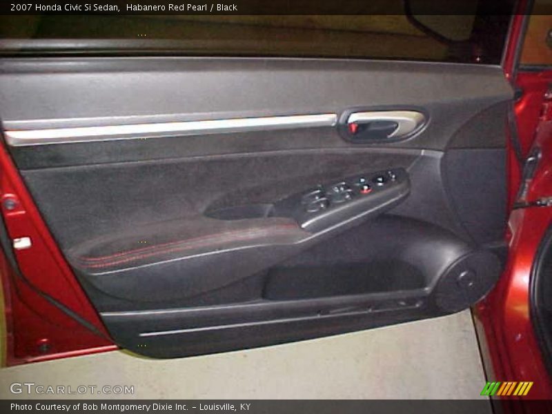 Habanero Red Pearl / Black 2007 Honda Civic Si Sedan