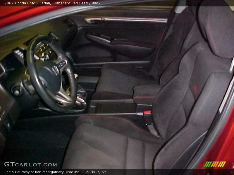 Habanero Red Pearl / Black 2007 Honda Civic Si Sedan