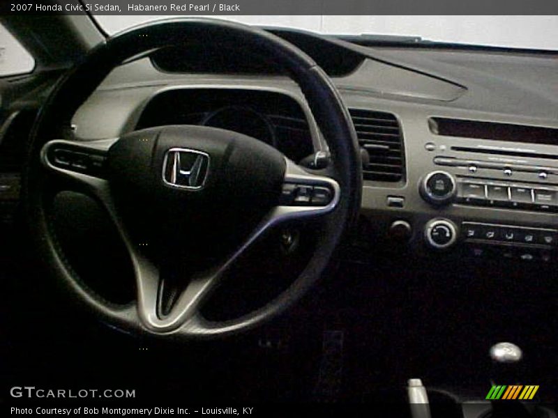 Habanero Red Pearl / Black 2007 Honda Civic Si Sedan