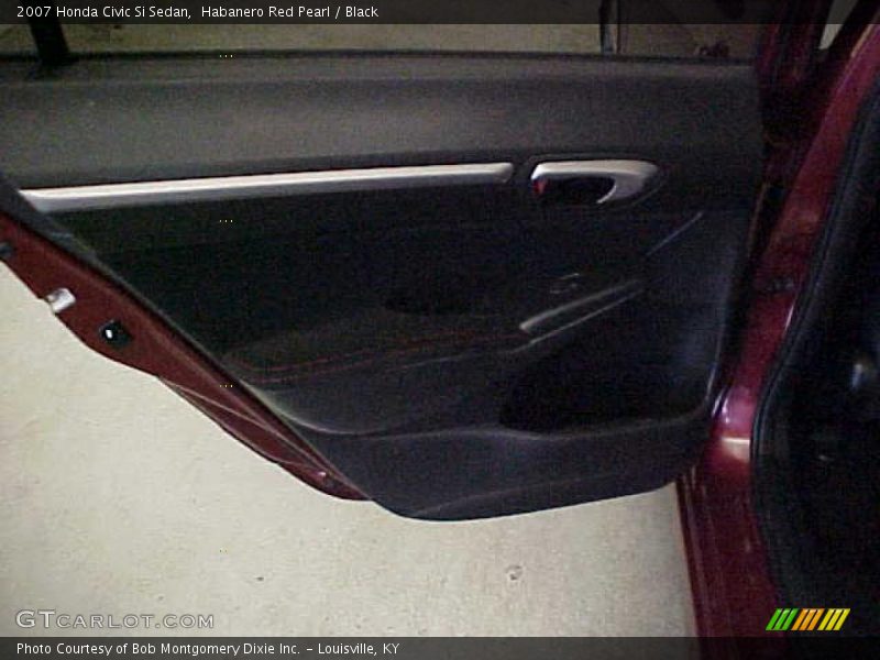 Habanero Red Pearl / Black 2007 Honda Civic Si Sedan