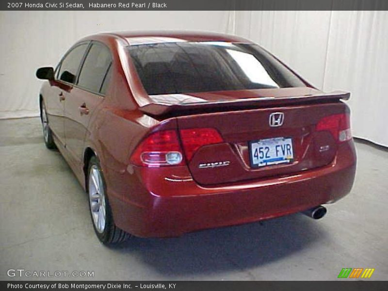 Habanero Red Pearl / Black 2007 Honda Civic Si Sedan