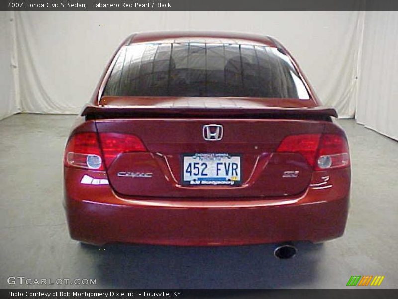 Habanero Red Pearl / Black 2007 Honda Civic Si Sedan