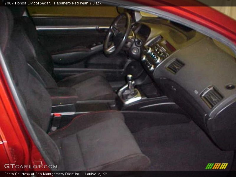 Habanero Red Pearl / Black 2007 Honda Civic Si Sedan