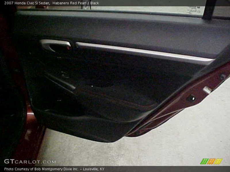 Habanero Red Pearl / Black 2007 Honda Civic Si Sedan