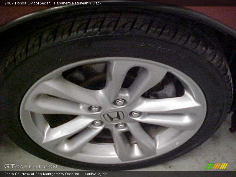 Habanero Red Pearl / Black 2007 Honda Civic Si Sedan